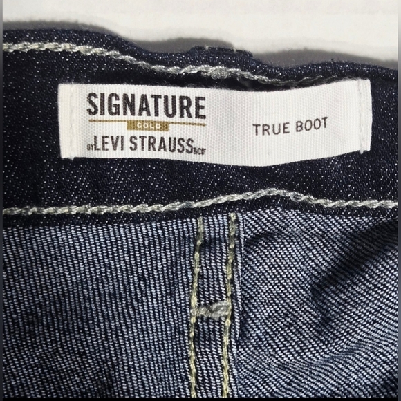 Levi Strauss Signature True Boot Jeans Women’s 26W Dark Wash Stretch Bootcut - Picture 4 of 11